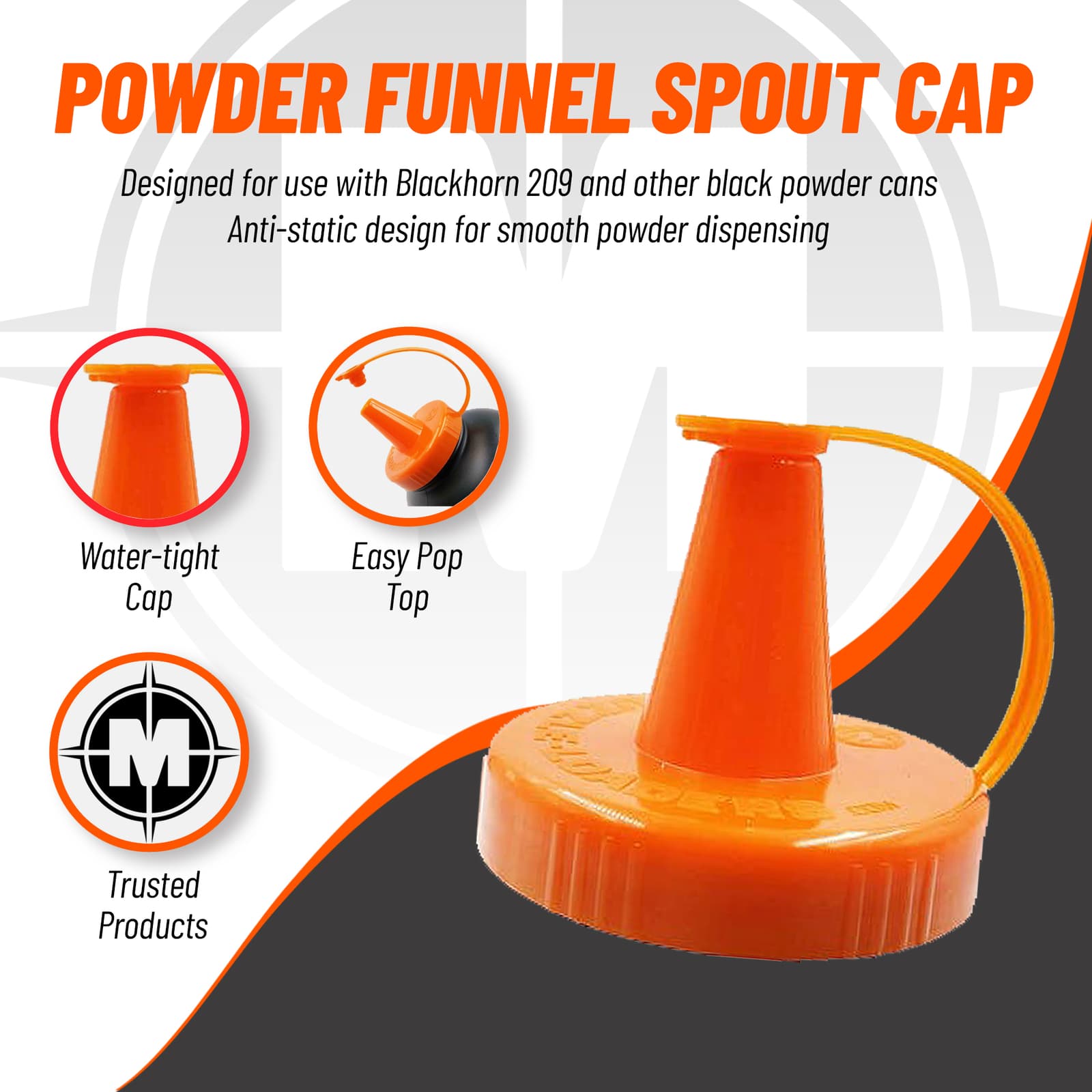 Muzzle-Loaders Powder Funnel Spout Cap - For Pyrodex and Blackhorn 209 Cans 6