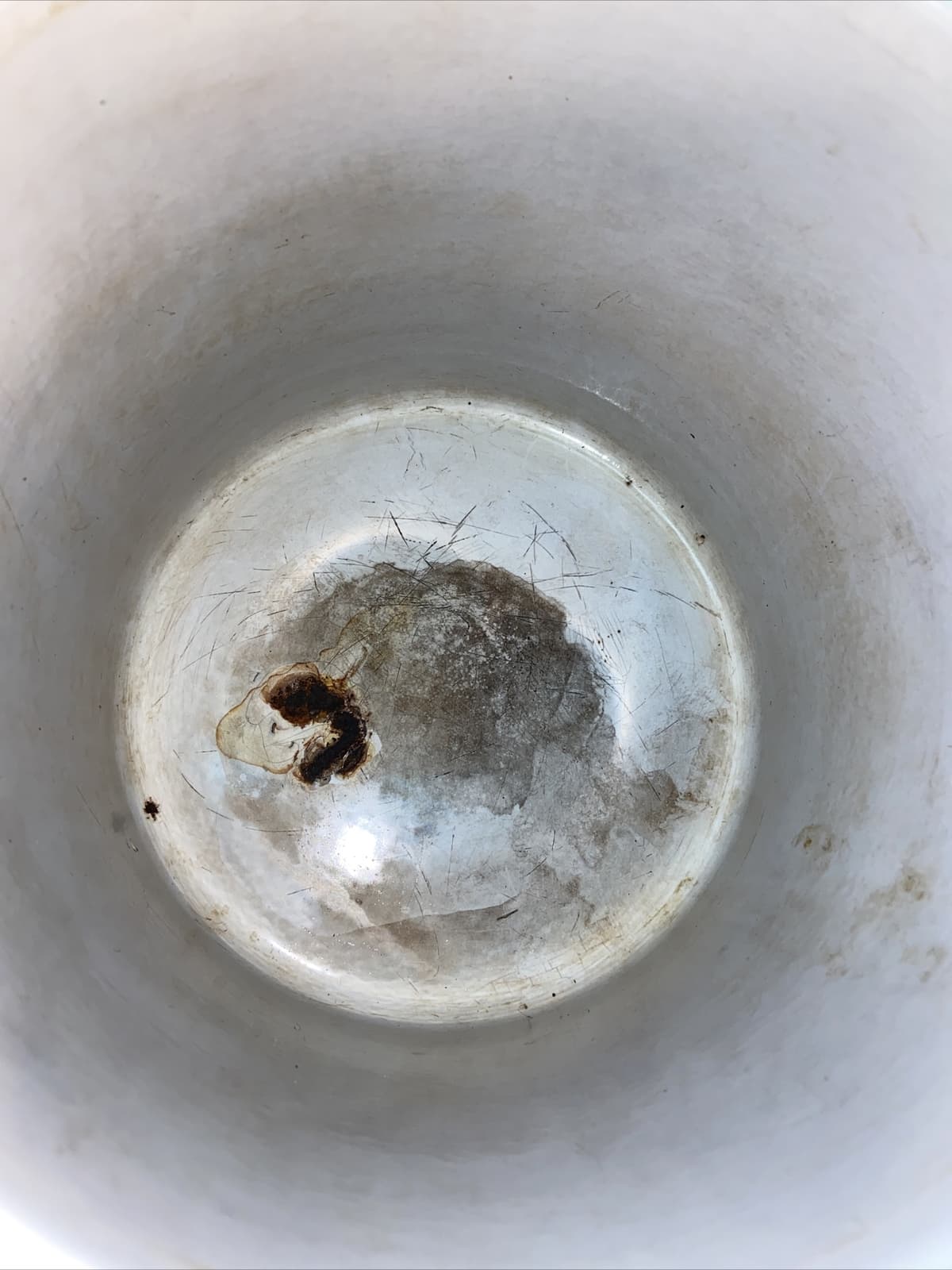 Antique RARE Stock Pot Insert ONLY Canning Enamel Broiler STEAMER Pan 4