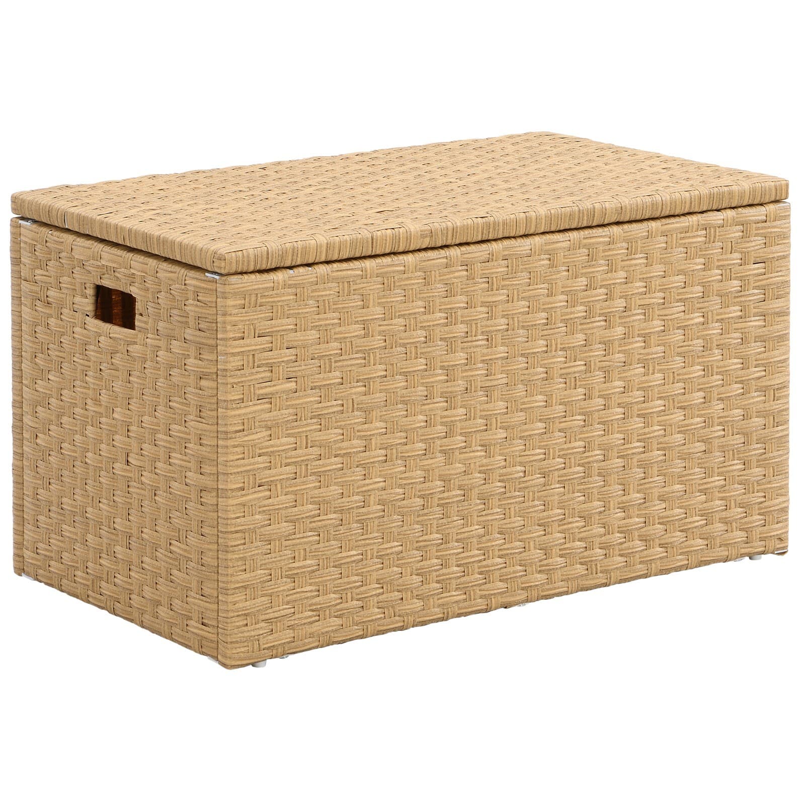 Heavy-Duty Weaved Plastic Sheet Storage Trunk, Natural (Yellowish) Collectible 3