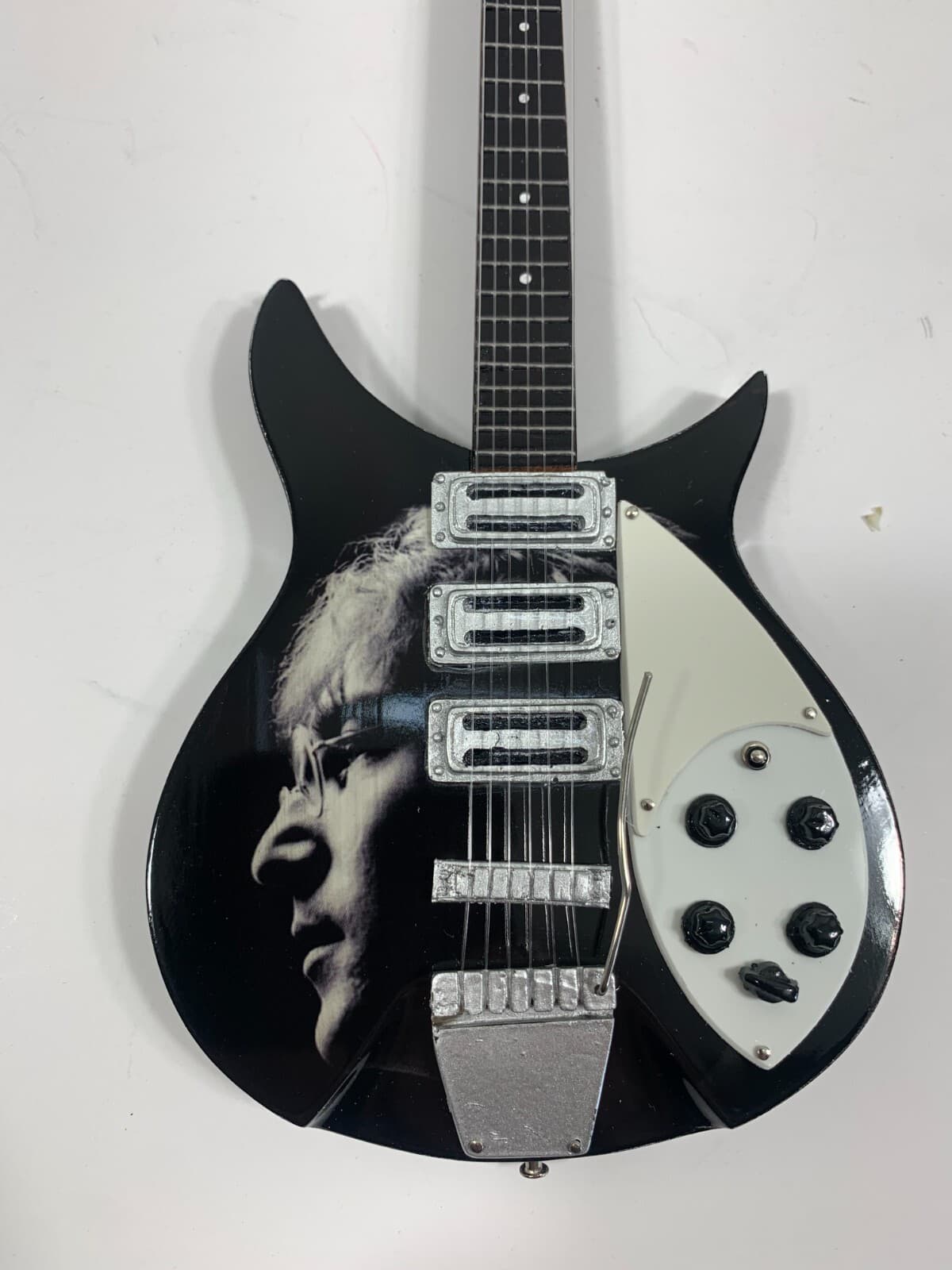 AXE Heaven Miniature Guitar John Lennon Tribute Radio Days New W. Box 9.5" 3