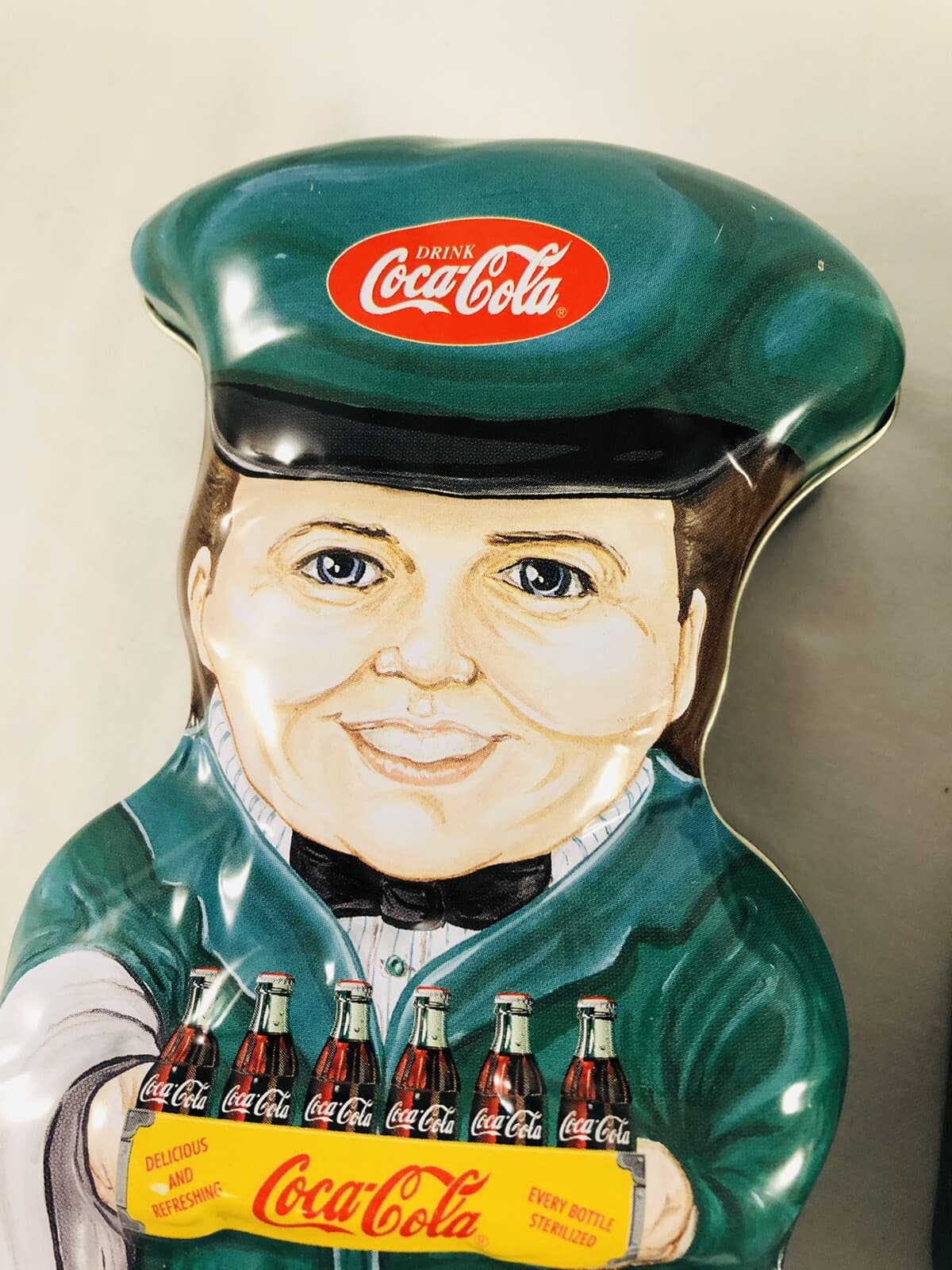 2 Coca-Cola Delivery Man Collectible Tin. Vintage. 1999 2