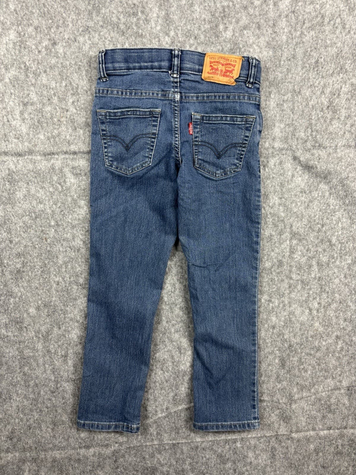 Levis 511 Boys Slim Denim Jeans Blue Medium Wash Adjustable Waist Size 7 Regular 4