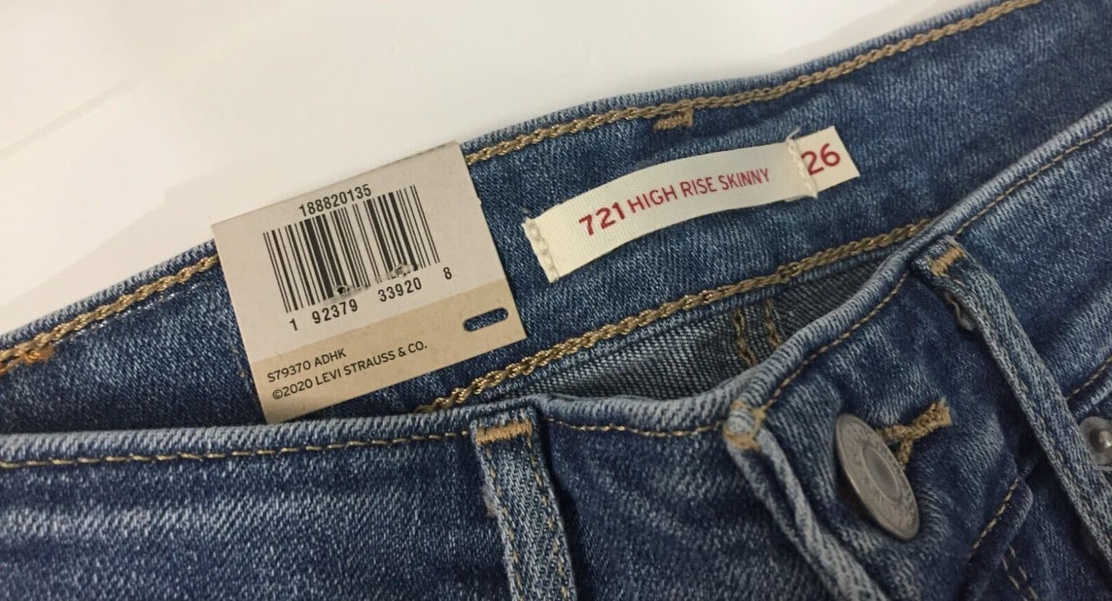 Levi's Wn's Sculpt soft 721 High Rise Skinny Jeans size 2 Short  26W x 28L Levi 6