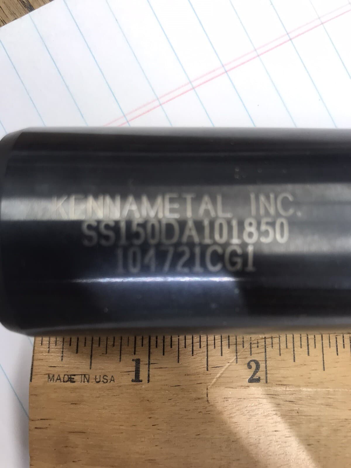 1 Pc.  DA100 X 1-1/2” SS COLLET HOLDER 8-1/2” oal. KENNAMETAL. USA (loc stk) 2