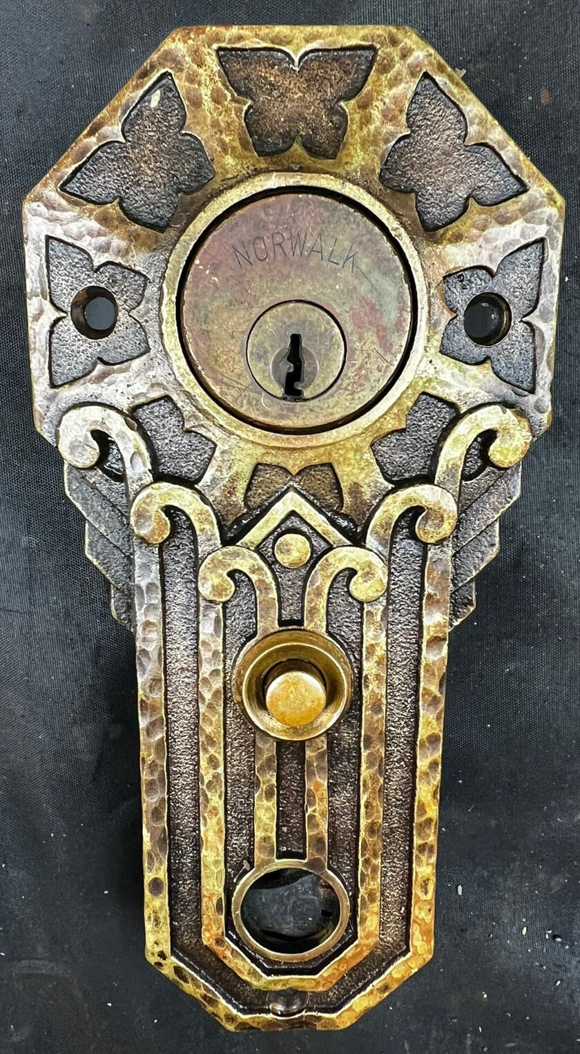 Stunning Spanish Mission Entrance Set. Complete With Plates, Knobs, & Thum Turn 5