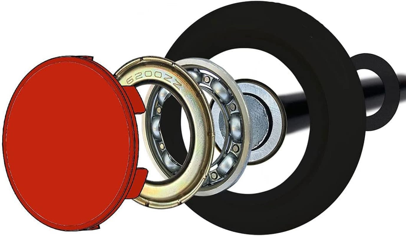 Titan Premium 2 In. Sealed 6200ZZ Nylon Garage Door Roller with 4 In. Corrosion 