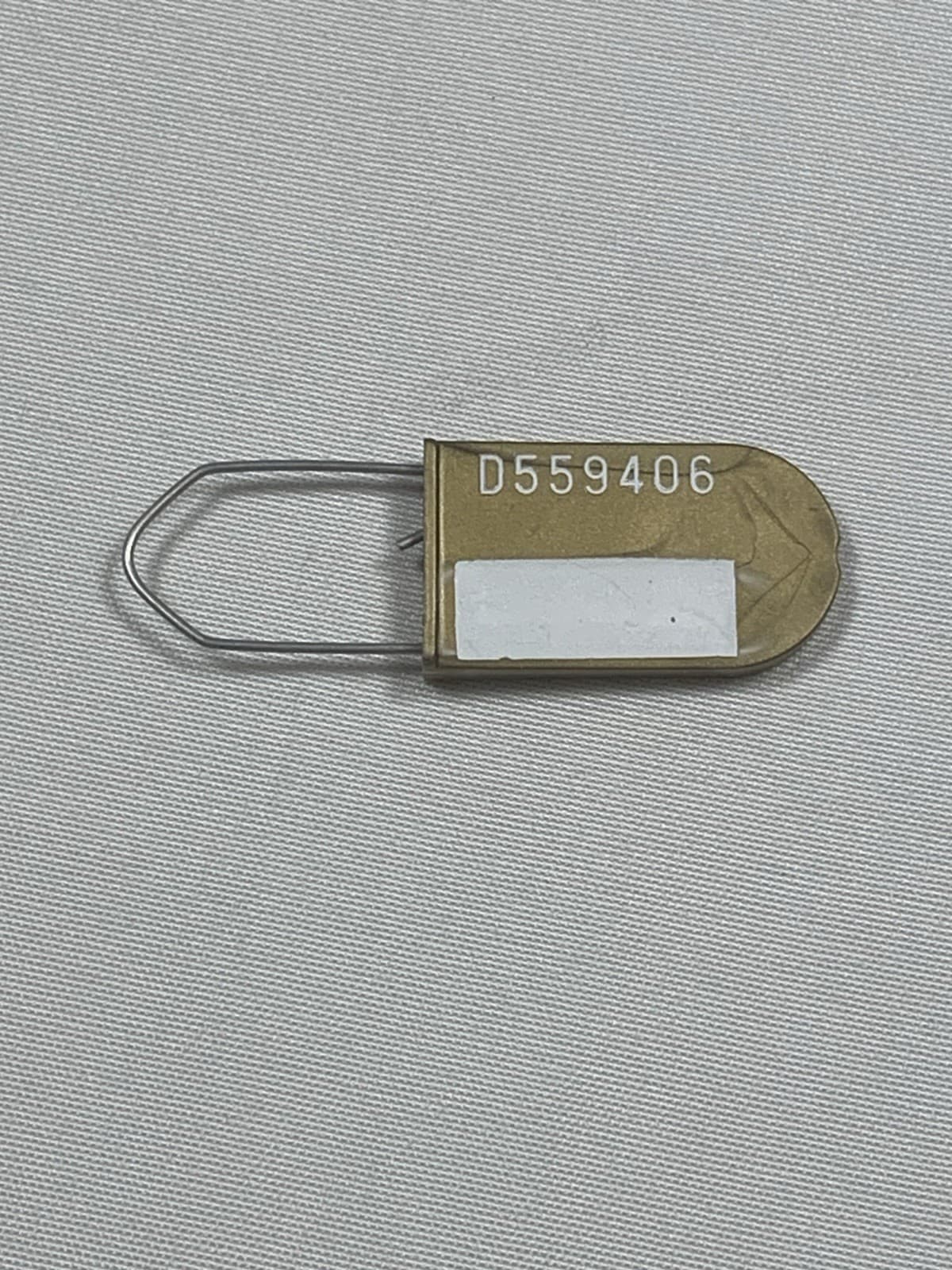 Budco Padlock Metal Wire Security Seal Hasp Tag Pk of 100 (GOLD) /Write on Panel