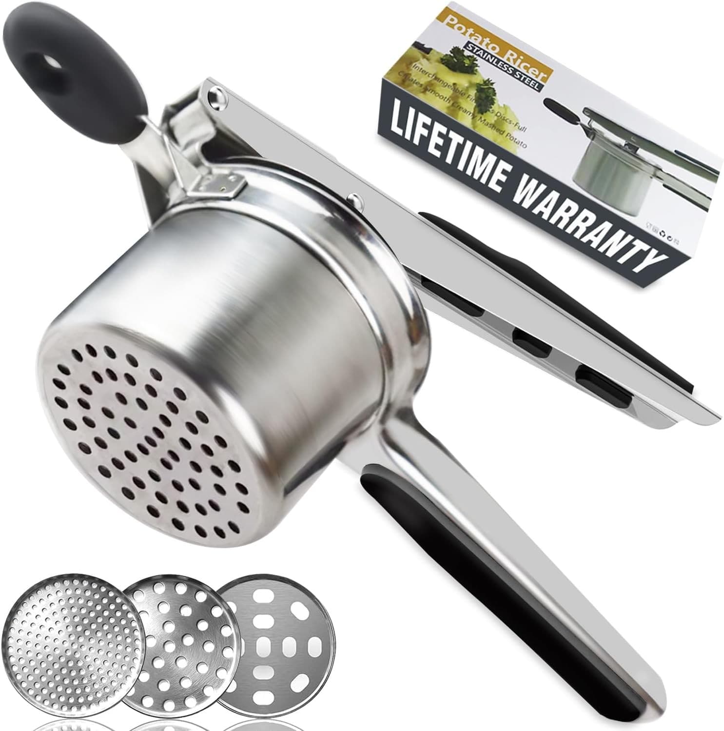 Potato Ricer, AITRAI Large 15oz Potato Ricer and Masher Heavy Duty Stainless Ste