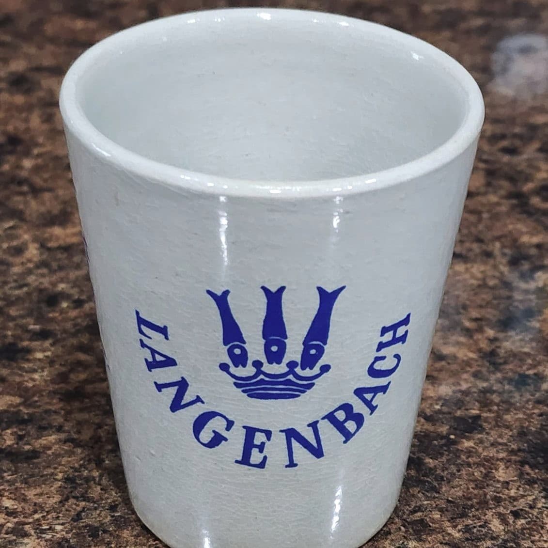 Vintage Lufthansa Airline Stoneware Wine Cup Approx 3.75" Tall & 3" W at Mouth 2