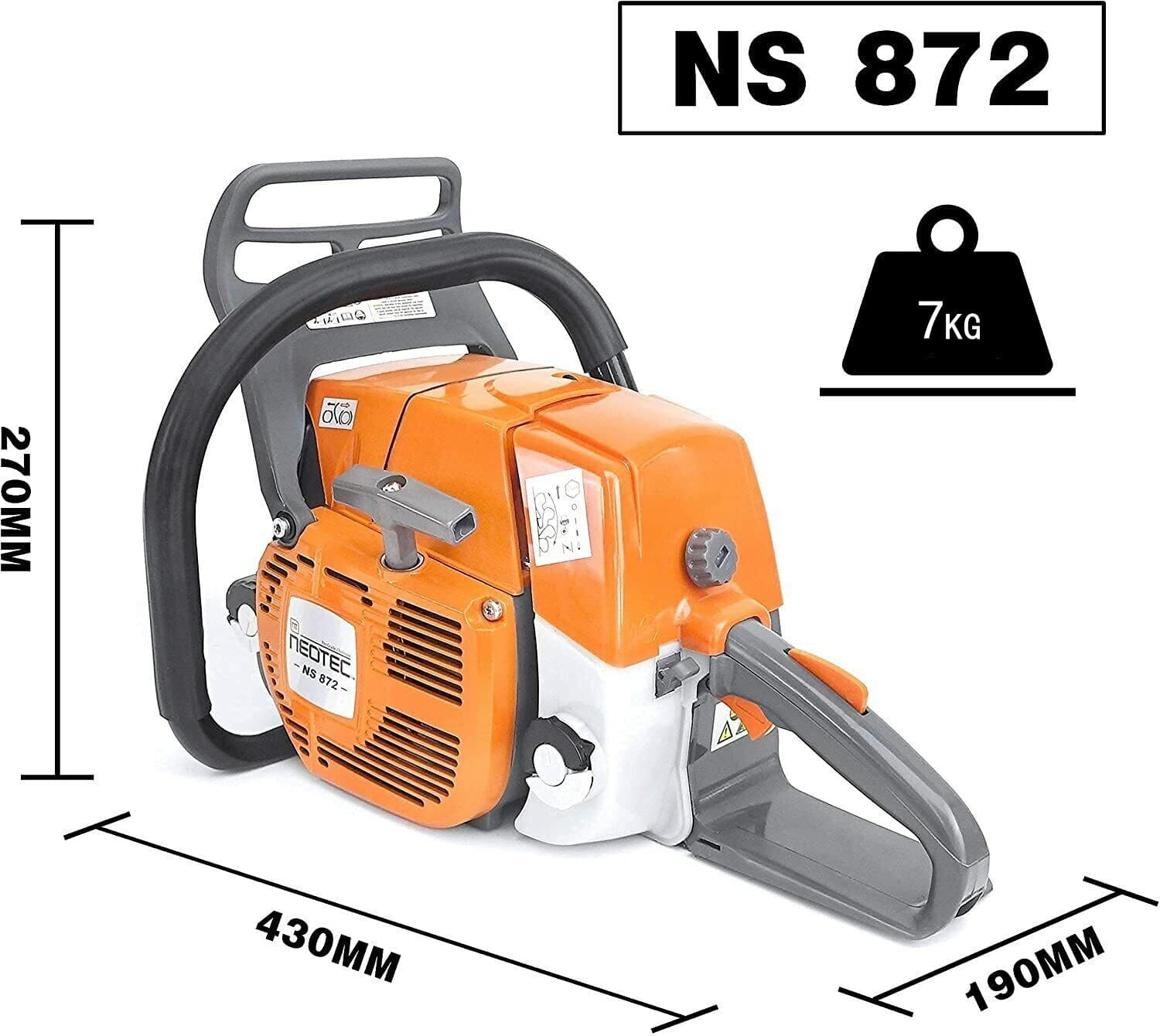 72cc Chainsaw Gasoline Power with 20'' Guide Bar Saw Chain Compatible with MS381 6