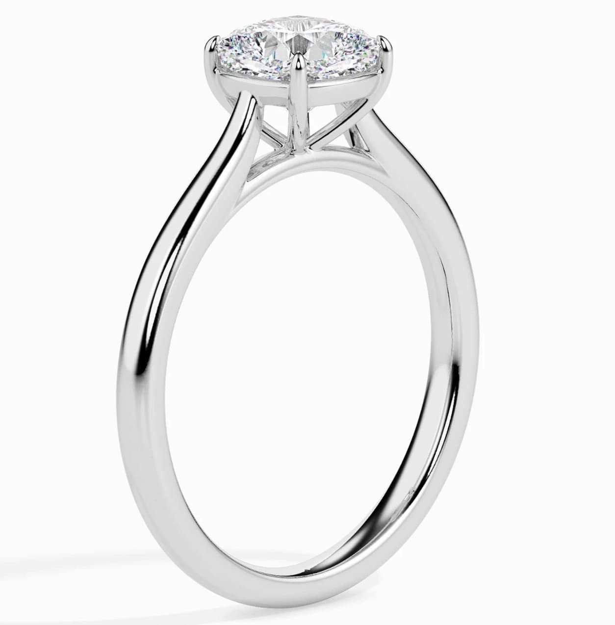 4.50 Ct Certified Cushion Shape Natural Diamond Ring VVS1 White Gold Finish 2