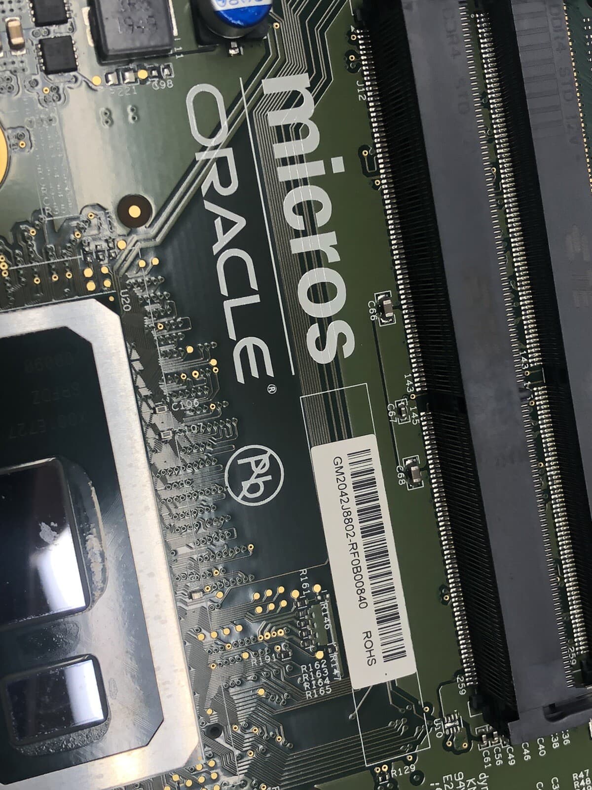 Micros POS Workstation Series 2 625X Main Board ABRJ88-D w/Wi-Fi, Memory And SSD 2