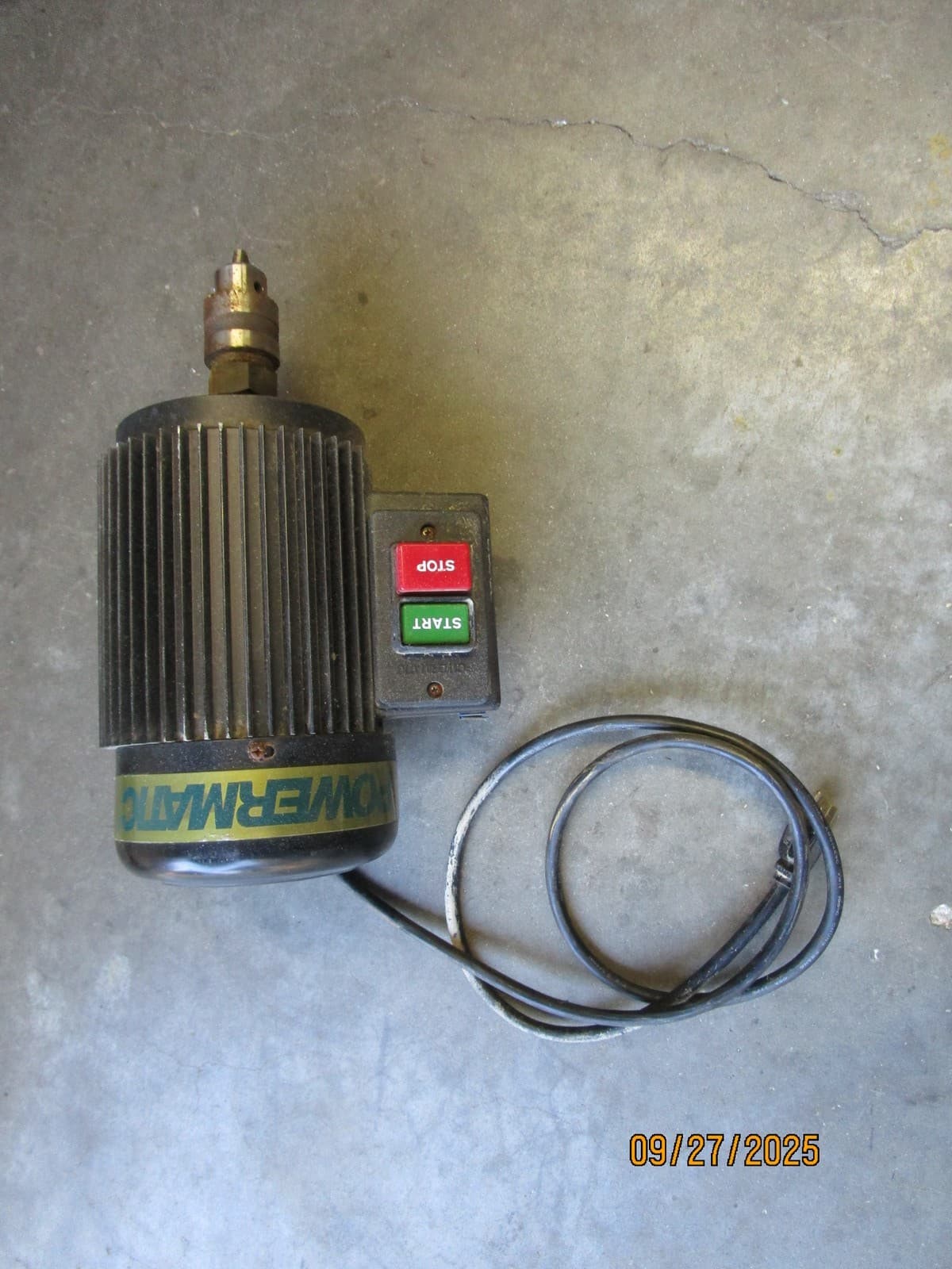 Powermatic 719A Mortiser Electric Motor 1hp w On/Off Switch 5