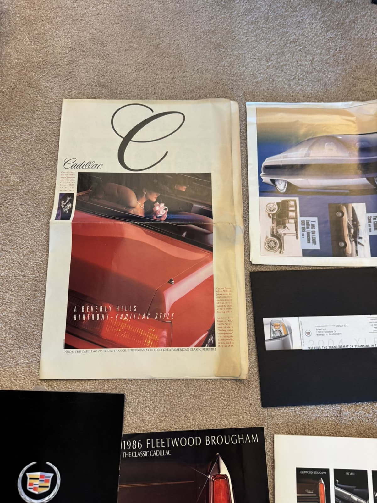 Lot of  14 Original Cadillac Brochures - Papers , Concept Nice Lot All Together 2