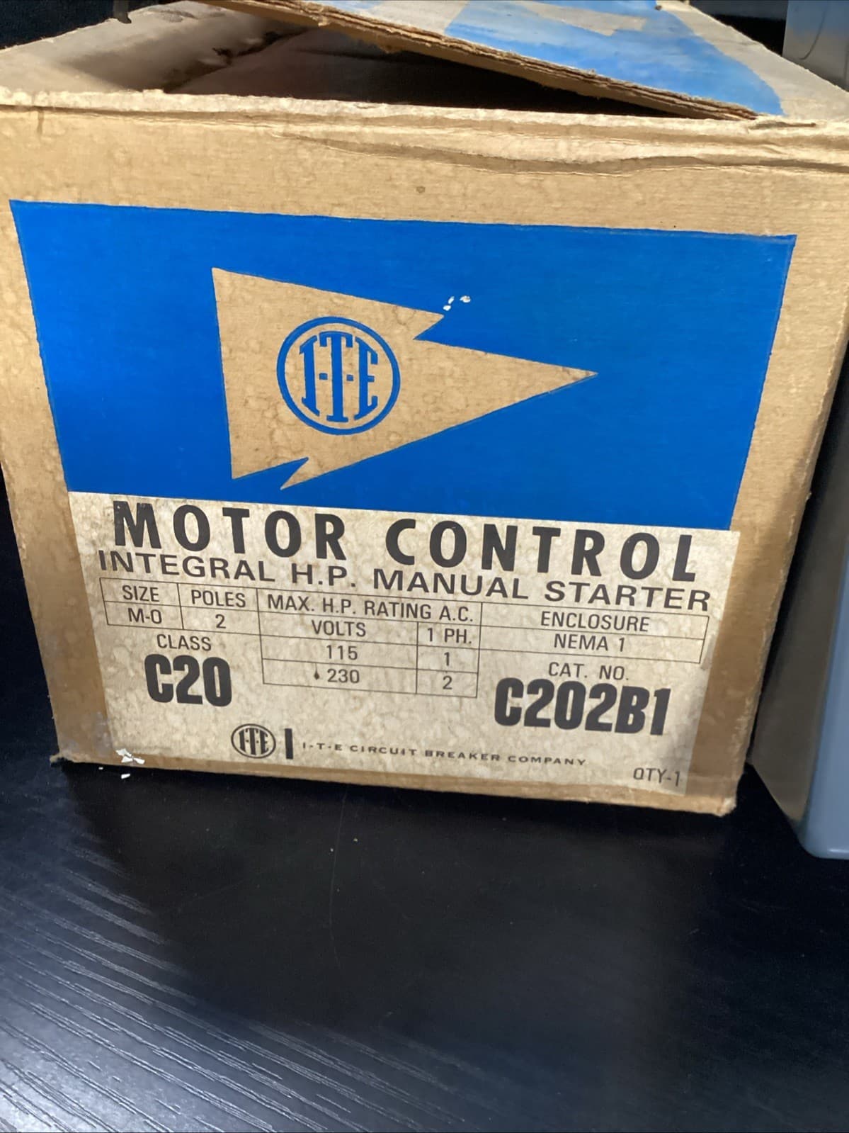 ITE C202B1  INTEGRAL H.P. MANUAL STARTER  Class 20 NEW 2