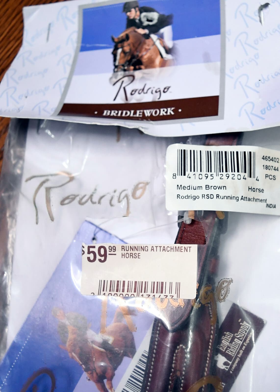 Pessoa running martingale attachment, brown, horse full for breastplate 2