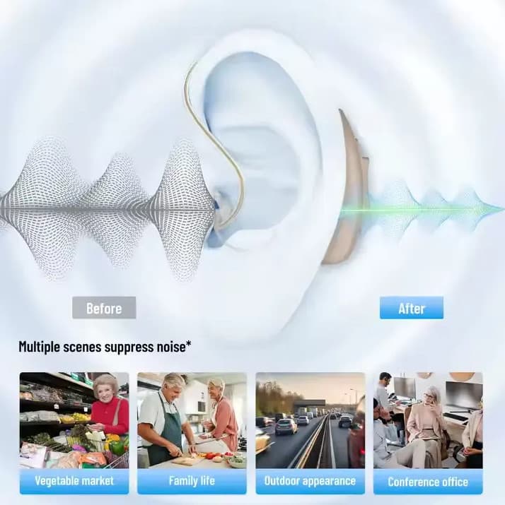 OTC Bluetooth Hearing Aids Rechargeable With App Control Digital Hearing Test 6