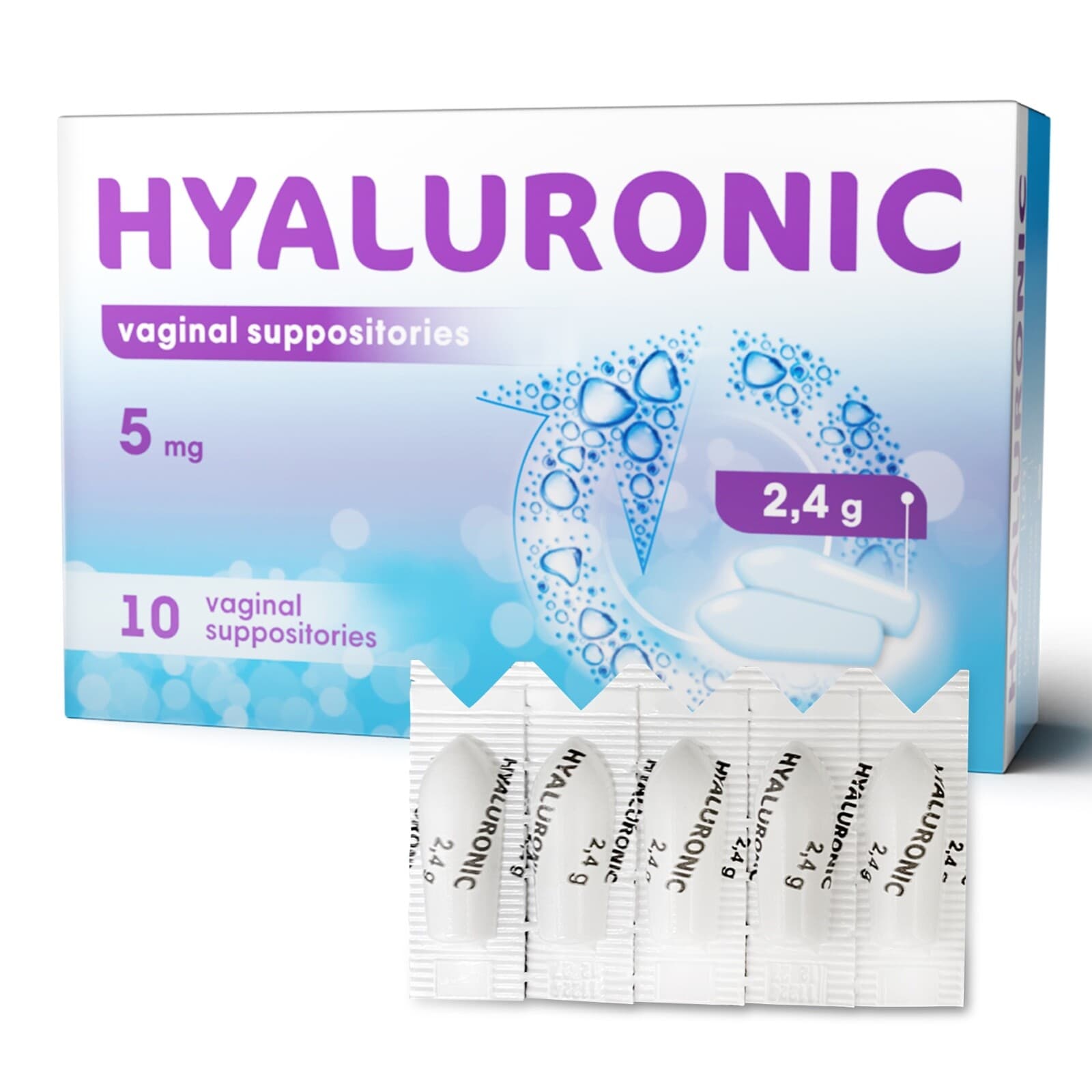 Hyaluronic Vaginal Suppositories - Vaginal Moisurizer - Natural and Hormone Free 2