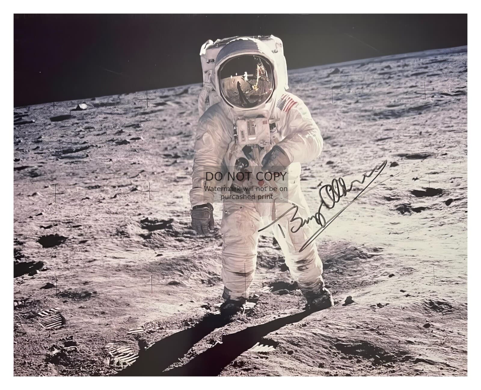 APOLLO 11 BUZZ ALDRIN NASA MOON LANDING AUTOGRAPHED 8X10 PHOTOGRAPH REPRINT