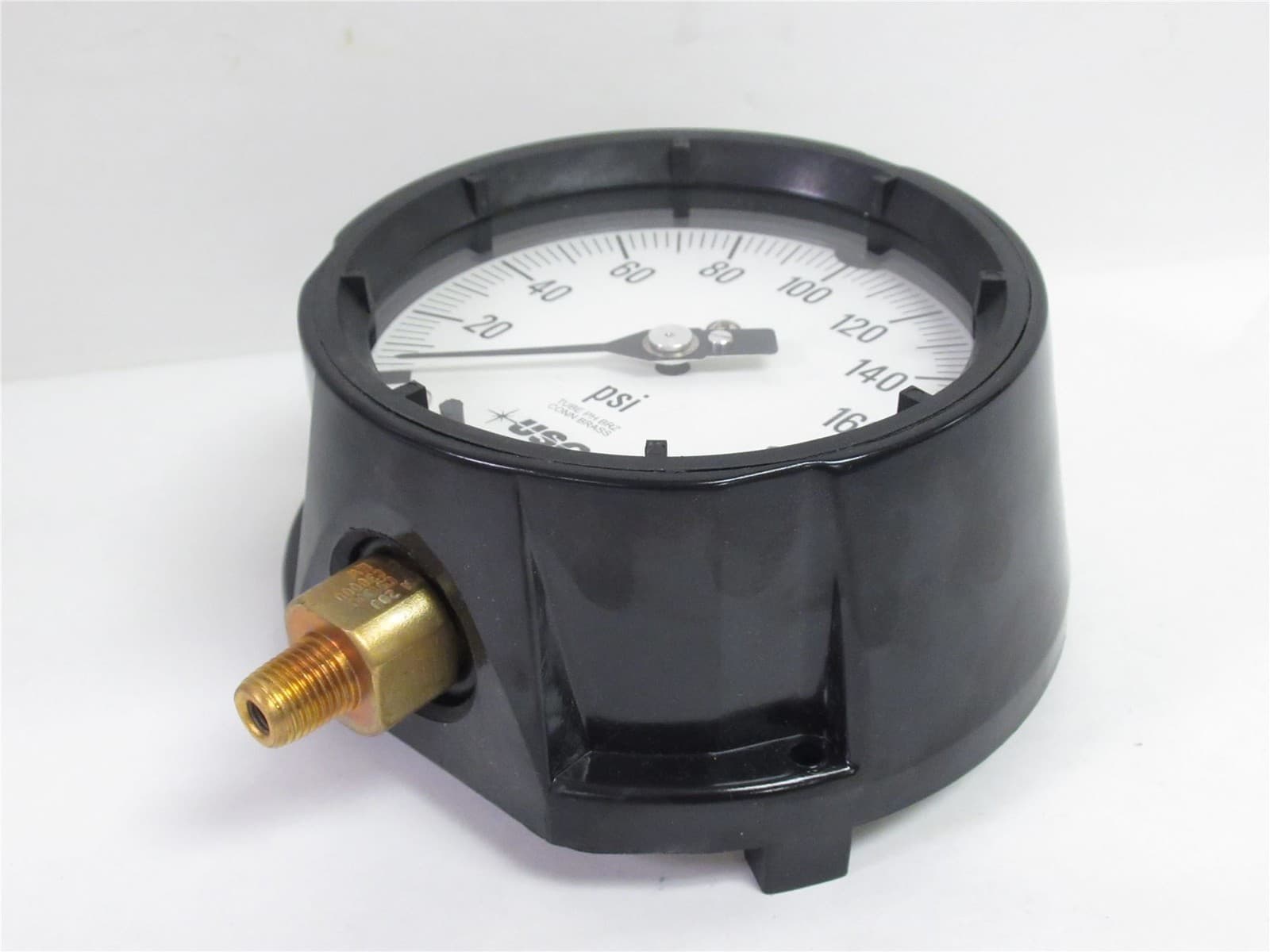 231248 New-No Box; Metek 1980L Pressure Gauge; 200PSI;1/4" ANPT LM; 4-1/2" Dial 2