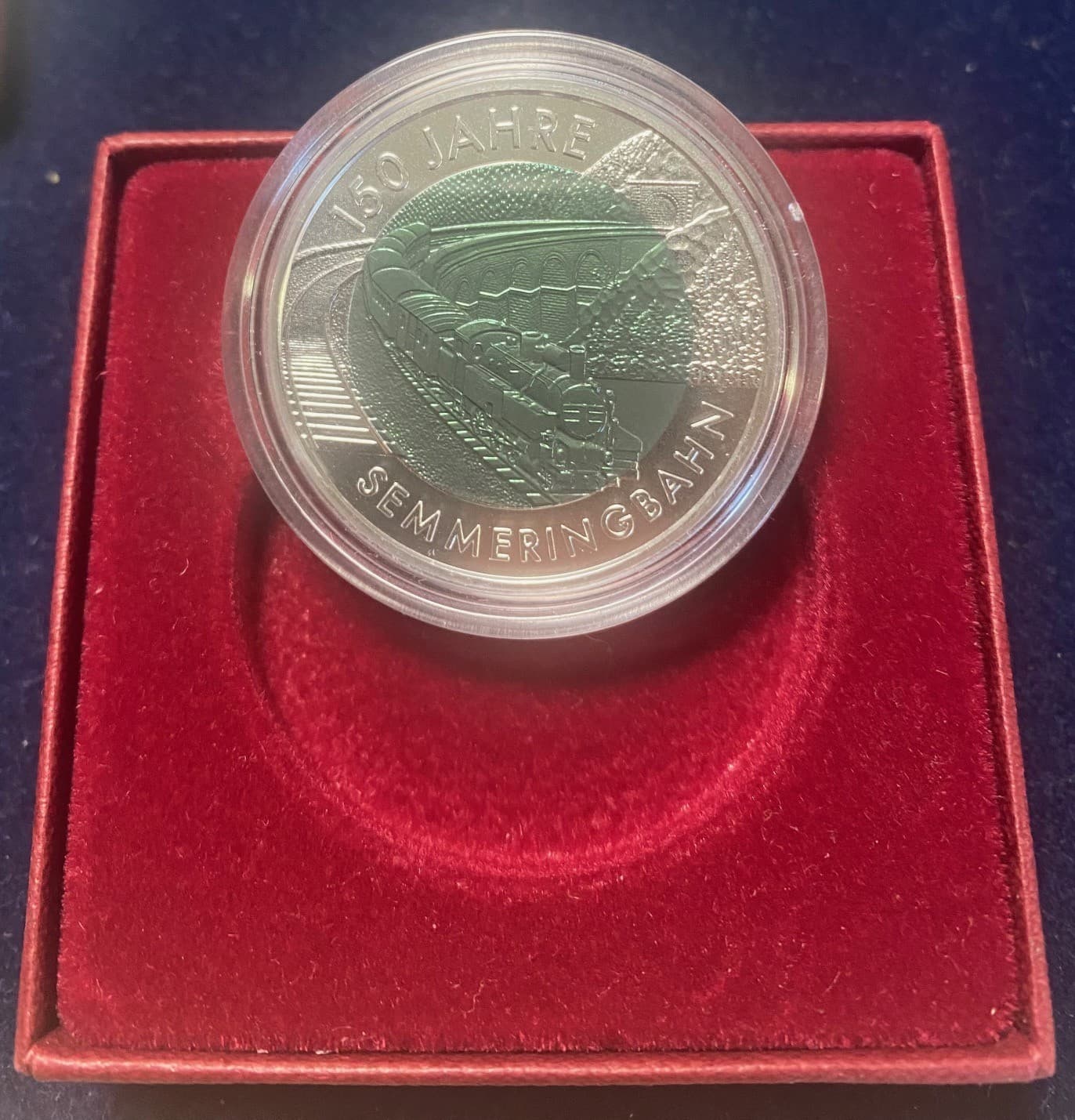 Austria 25 Euro 2004 150 Years Semmering Railway Silver Niobium. Serial#08197 3