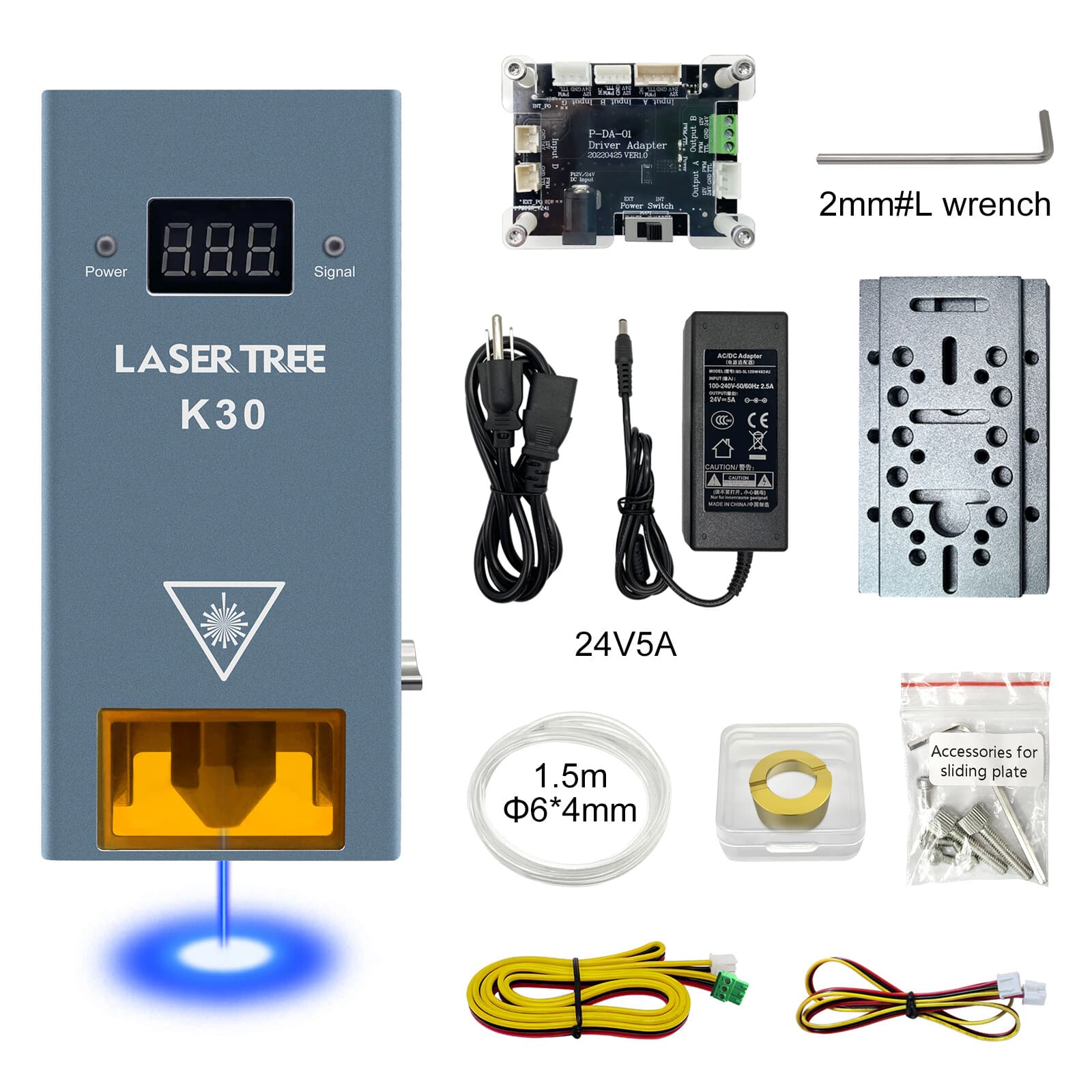LASER TREE 20W 30W Optical Power Laser Module with Air Assist for Cutt Engraving