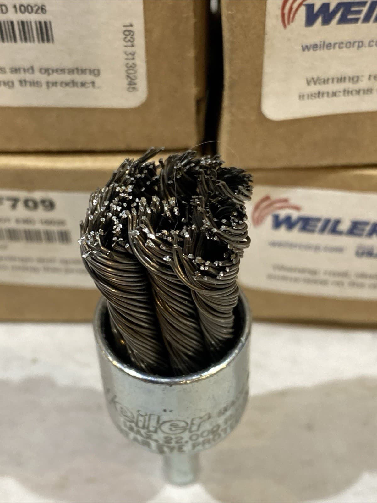 6 WEILER 90192 Crs Knot Wire End Brush,Steel,3/4 In. 4F709 1/4" Shank FREE SHIP! 4