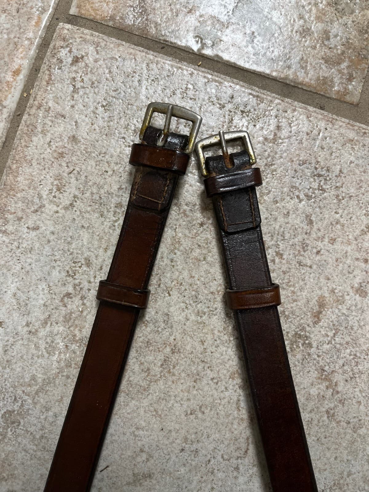 Leather cheek pieces, 3/4 inch 3