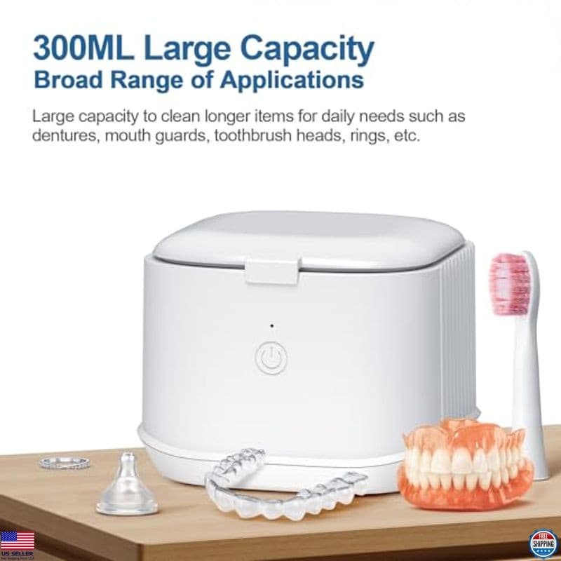 Ultrasonic Retainer Cleaner - 50kHz Machine for Dentures, Aligners & Jewelry 6