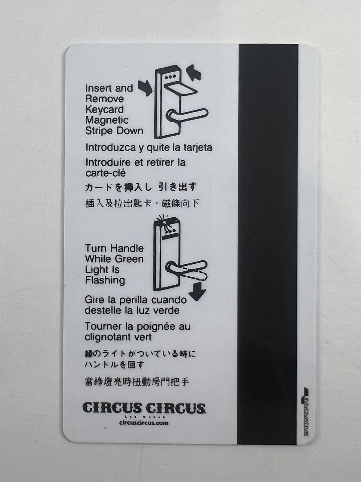 Circus Circus Casino Las Vegas Room Key Card 2