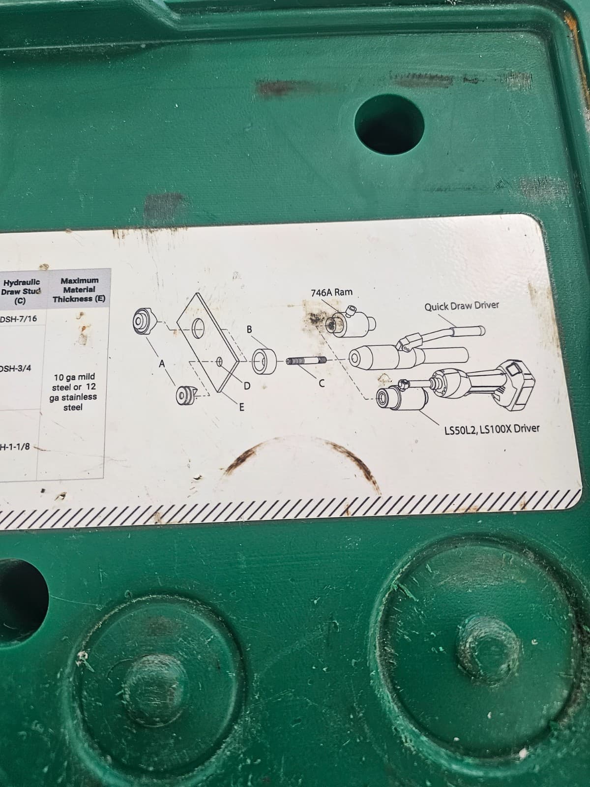 Greenlee 7310SB 11 ton Slug Buster KO Knockout Punch Set 1/2"-4" 767 Pump 4