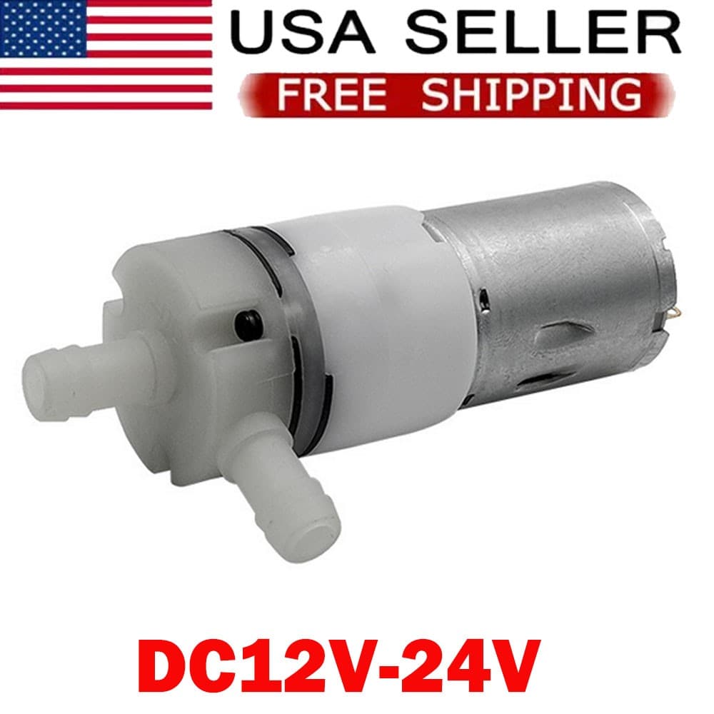 DC12-24V Micro 370 Diaphragm Self Priming Pump Water Suction Pressure Pump US