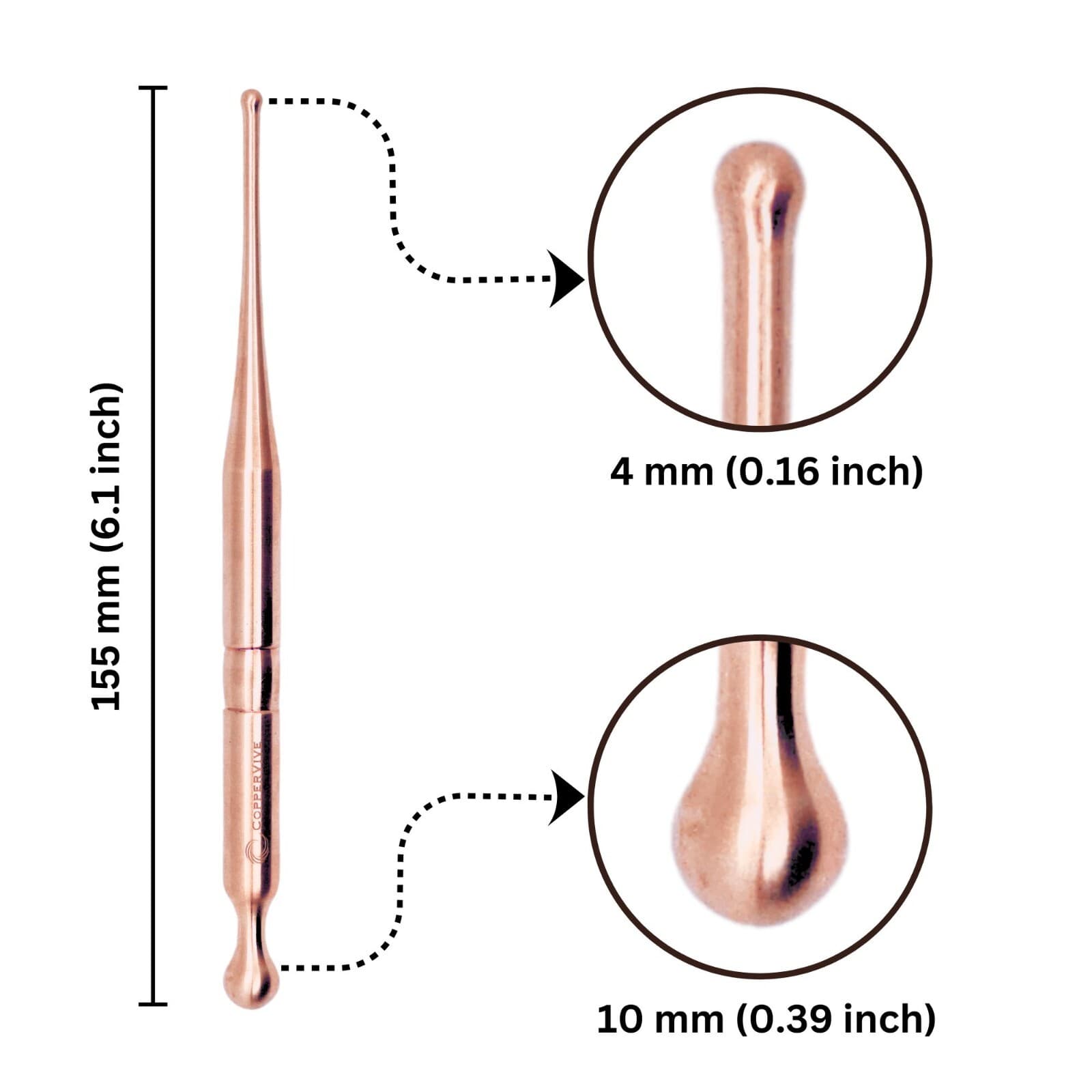 CopperVive Pure Copper Nose Wand Nose Stick Nose Zap Tool for Cold Protection 3