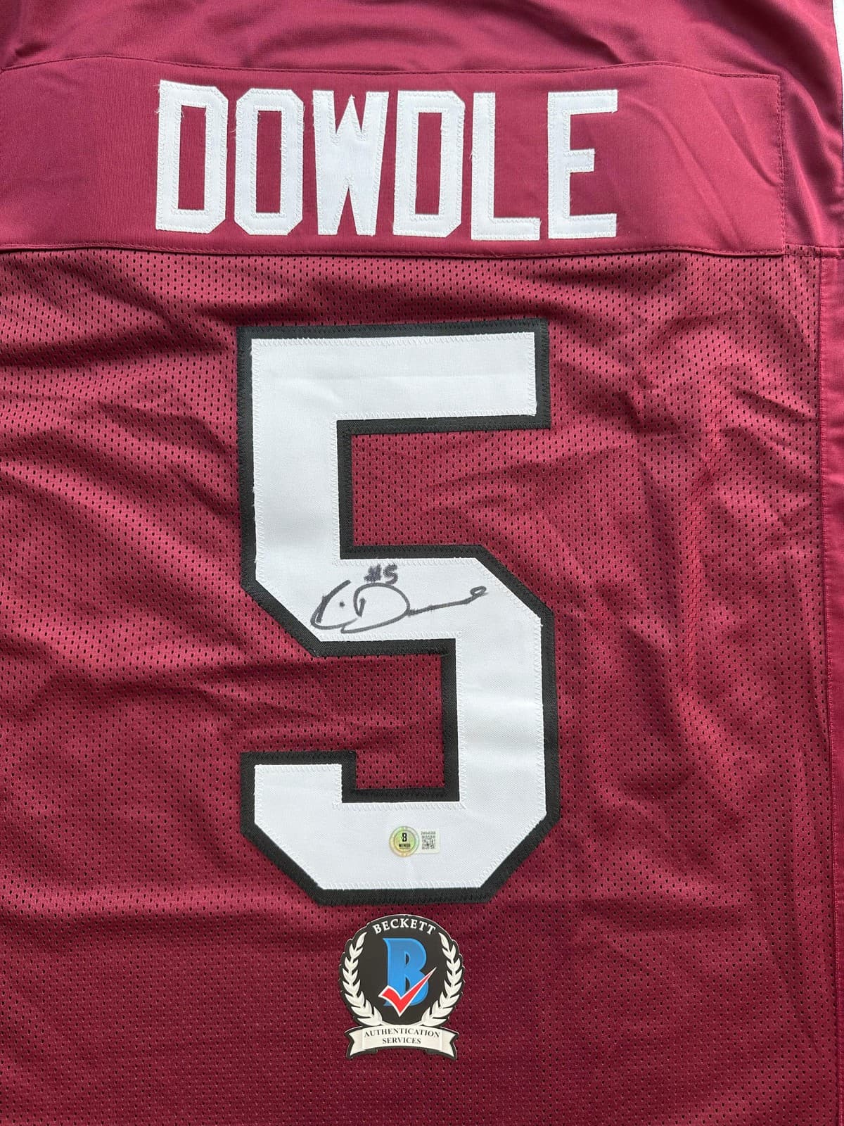 RICO DOWDLE SIGNED MAROON SOUTH CAROLINA GAMECOCKS JERSEY Dallas Cowboys BAS 2