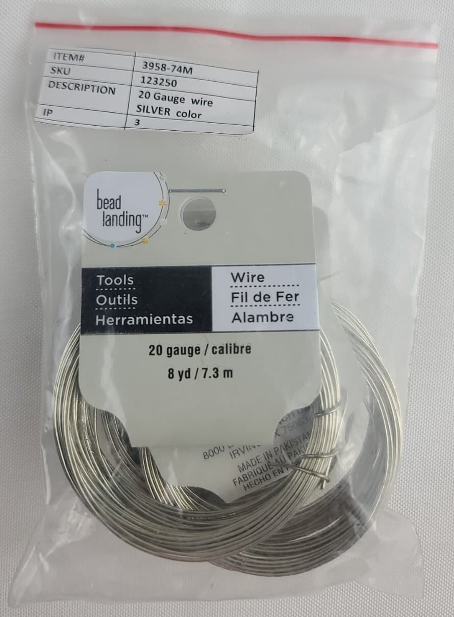 Brass Bead Landing 20 Gauge Silver (lot Of Three 8 Yard Rolls) 3