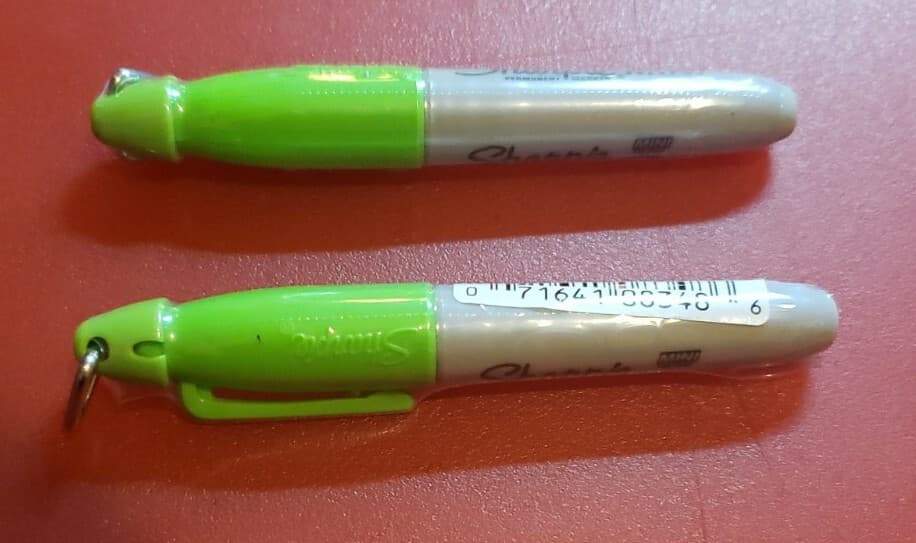 New & Sealed Sharpie 25x Lot Mini Sharpies ~ Mini Lime Green Color Clip Keychain 2