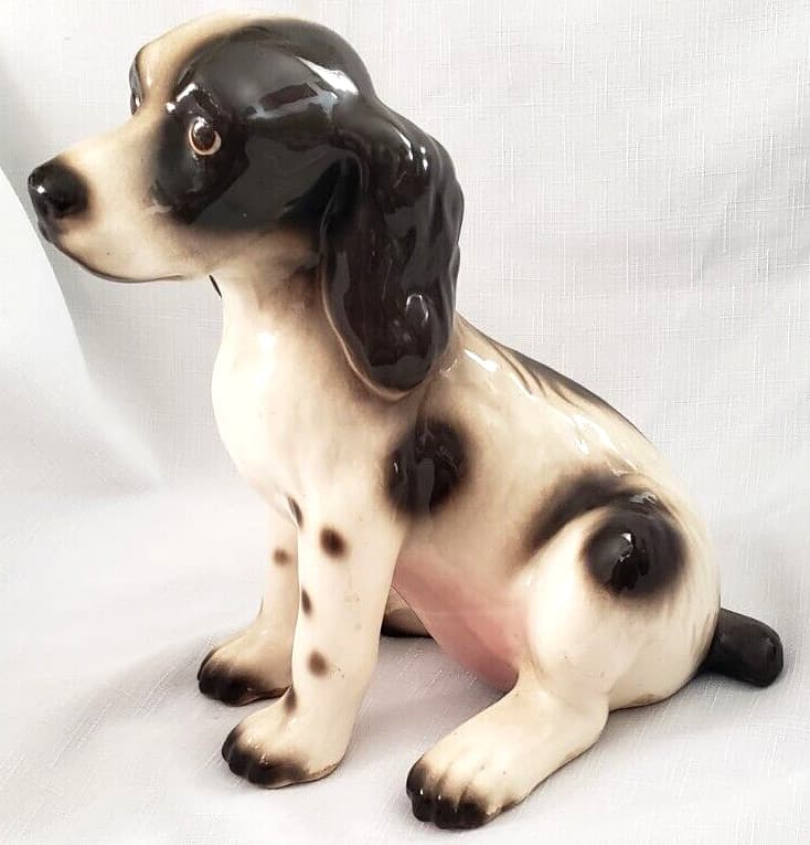 9 3/4" Springer Spaniel Dog Figurine Porcelain,Bird Game Hunting,Puppy, No Chips 3