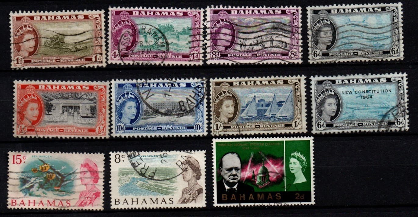 Yanstamps: British colony Bahamas stamps collection set#1