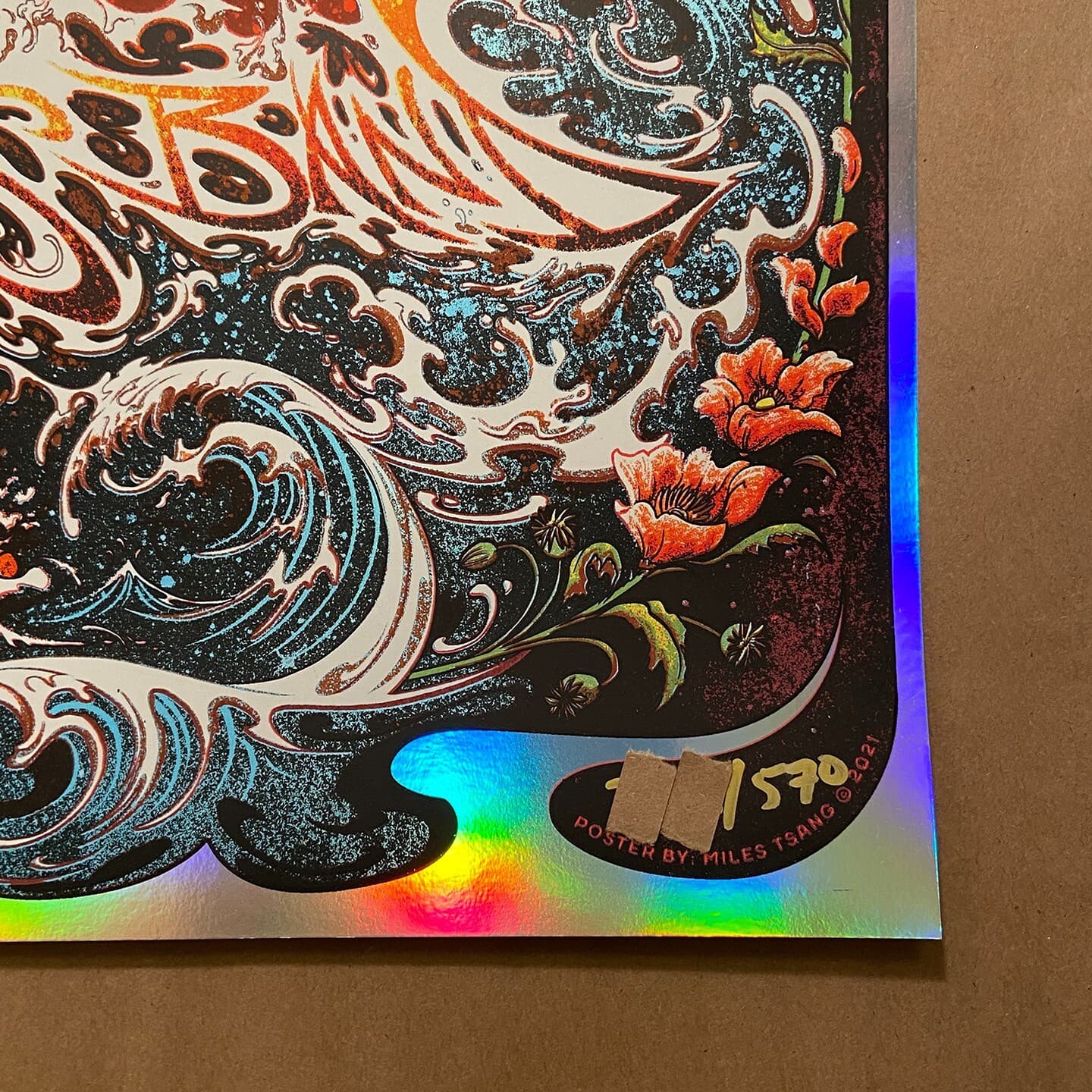 Dave Matthews Band 2021 Crash Into Me Miles Tsang Rainbow Foil Numbered Poster 5