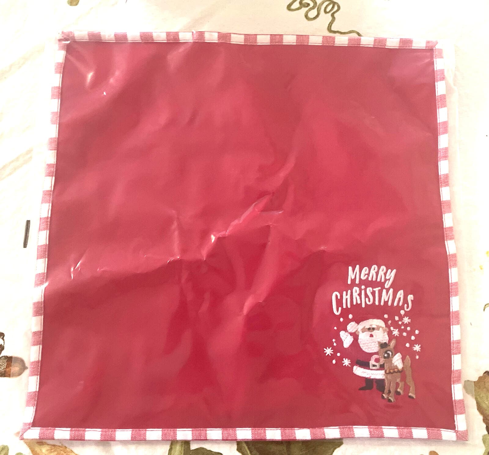 Pottery Barn holiday Rudolph Reindeer Napkin Holiday Christmas party SET 4 / 6