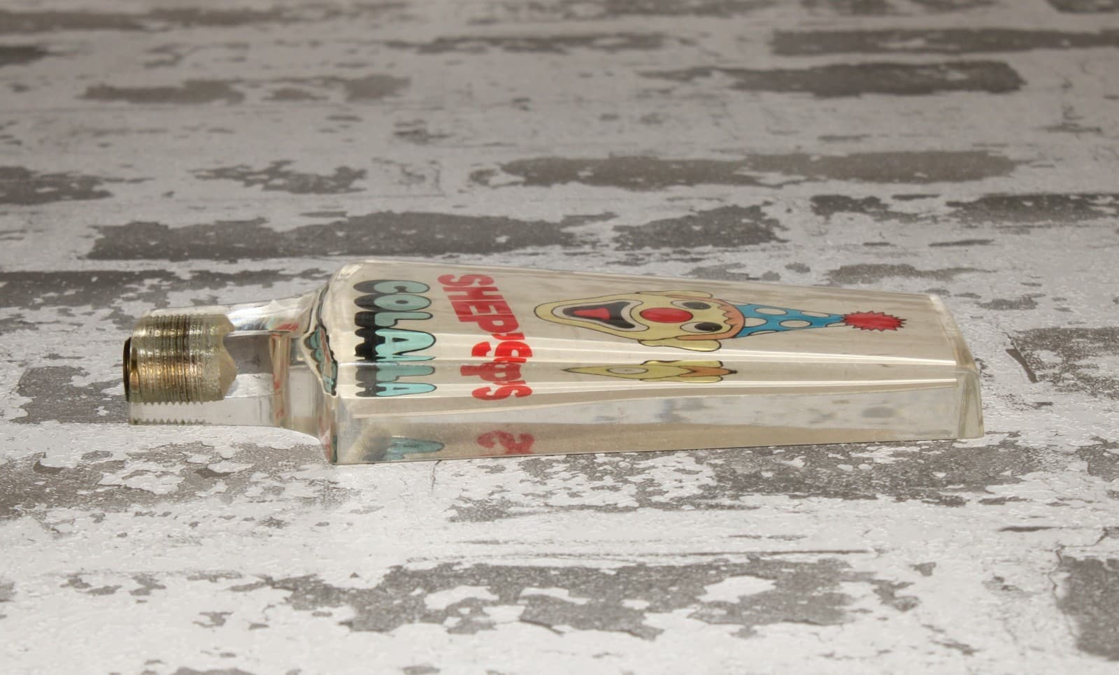 Vintage Shep's Cola Clown Soda Fountain Tap Handle Acrylic 6" Pittston PA 6