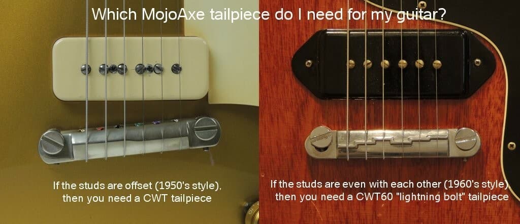 Lightning Bolt Wraparound Bridge for Gibson SG Junior, UN-AGED CHROME, MojoAxe 6