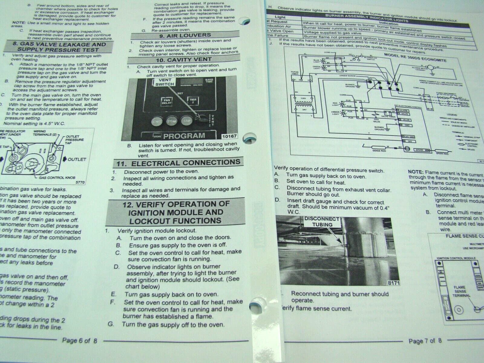 Hobart Lucks M Series Gas Rack Oven Preventive Maintenance Manual M15G-R, M20G-R 2