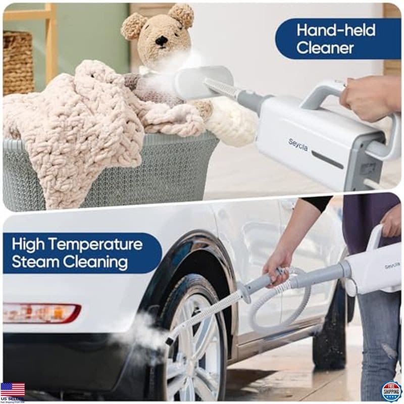 6-in-1 Steam Mop & Cleaner with Handheld Attachments for Hardwood, Windows, 4