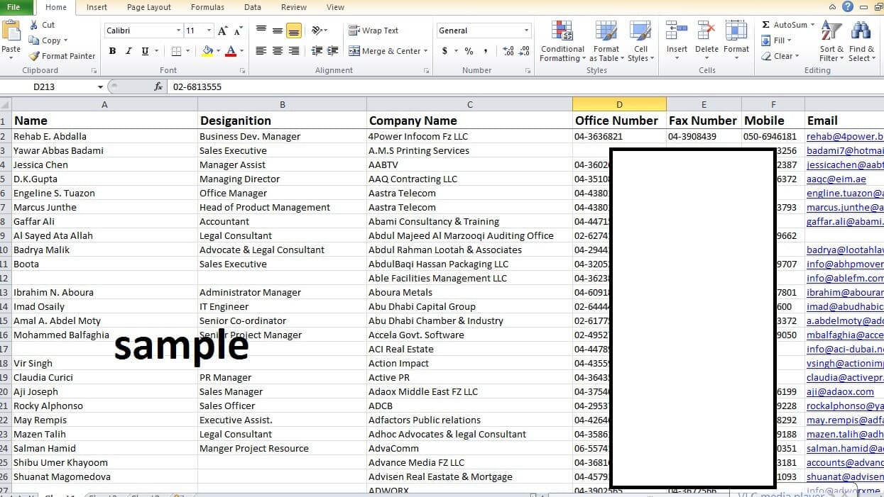 Dubai Business Email database, UAE B2B email lists, B2C emails, Companies lists 5