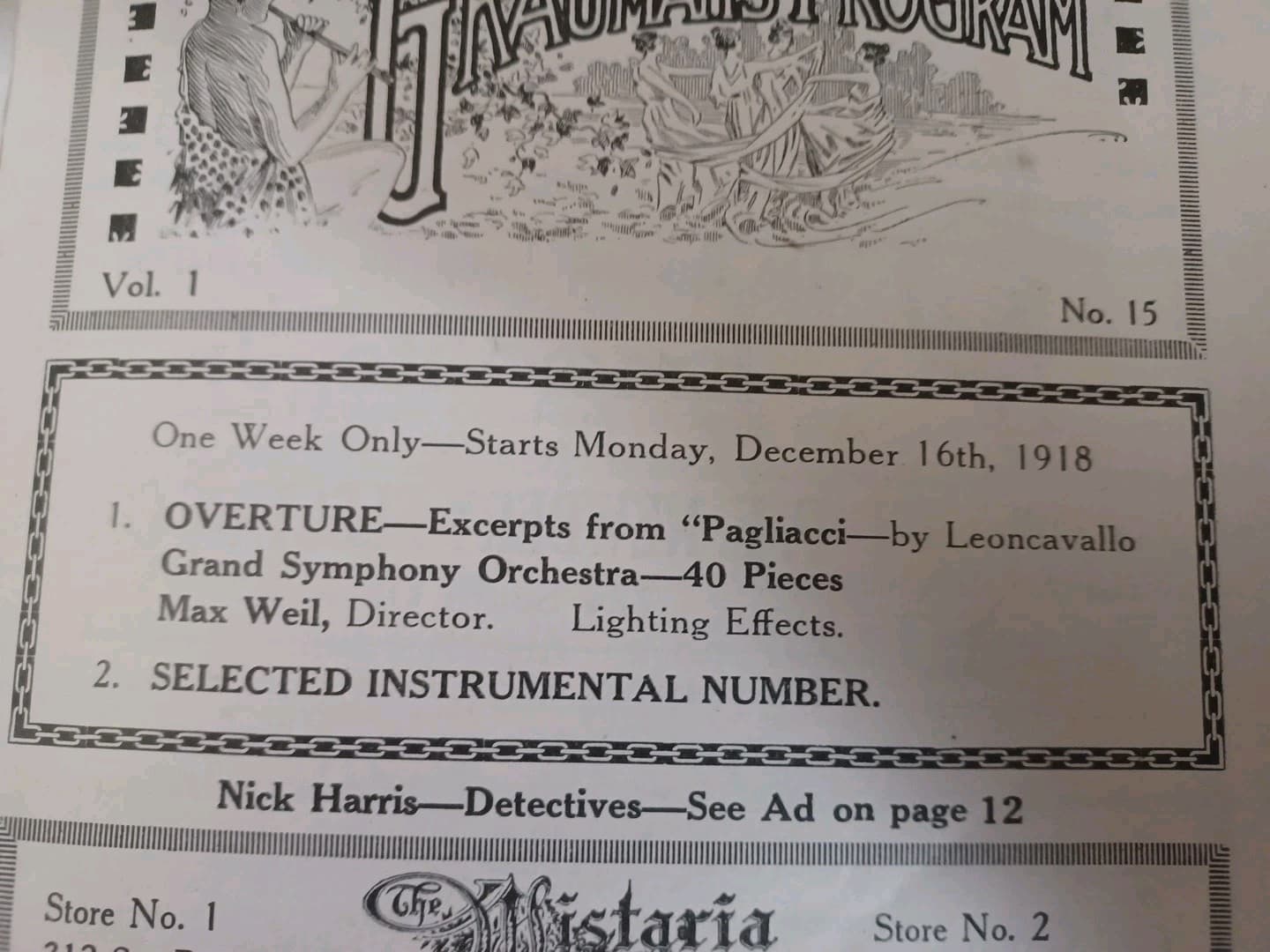 1918 Graumans Chinese Theatre Weekly Program Los Angeles Ca Original  RRP 167 2