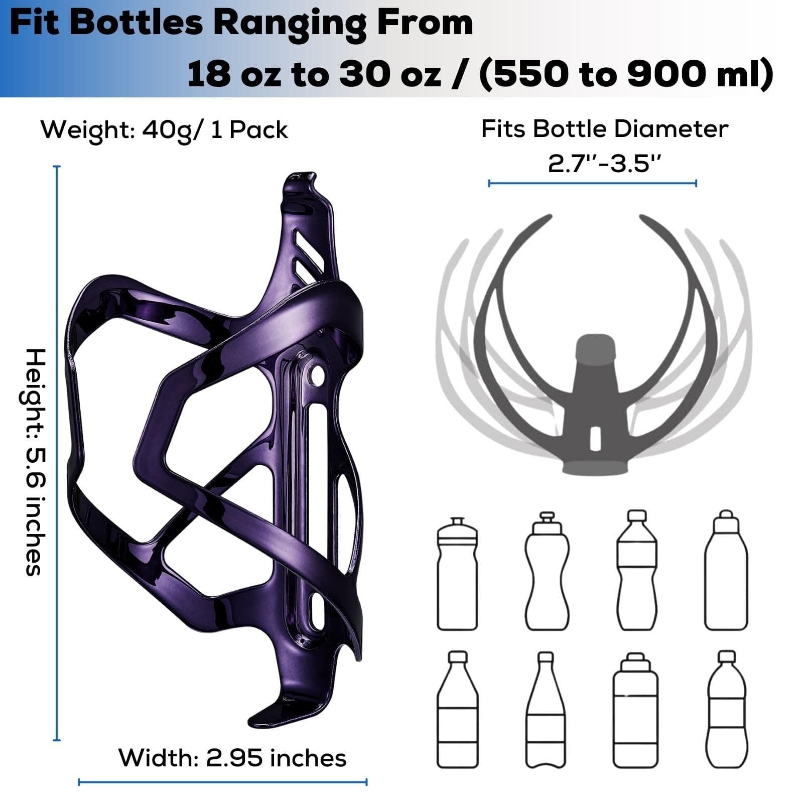Corki Cycles Heavy Duty Bike Water Bottle Holder Lightweight Aluminum Cage Sh... 5