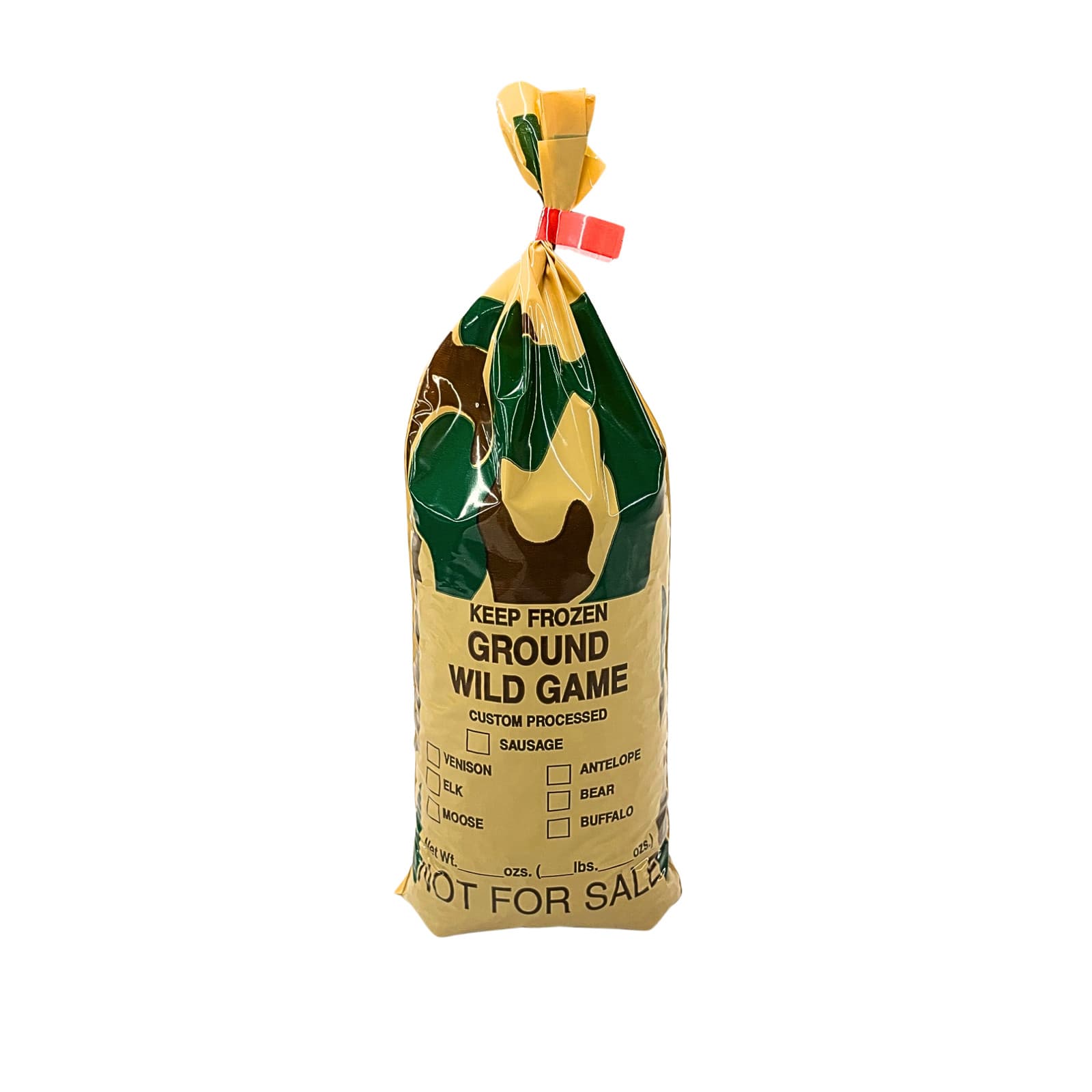 1 Lb Ground Meat Bag, Camo Print Wild Game NFS, 1000 Bags