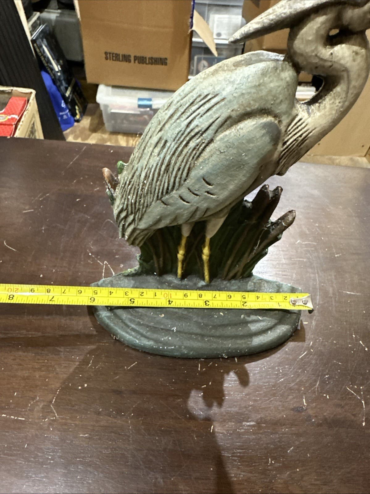 Vintage Blue Herring  Cast Iron 7 1/2”  Door Stop🔥🔥🔥 6