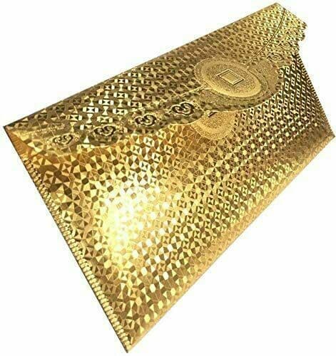10 PCS Gold Plated USA $100 Dollar Bill Envelopes  Money Banknote  Novelty Gift! 2